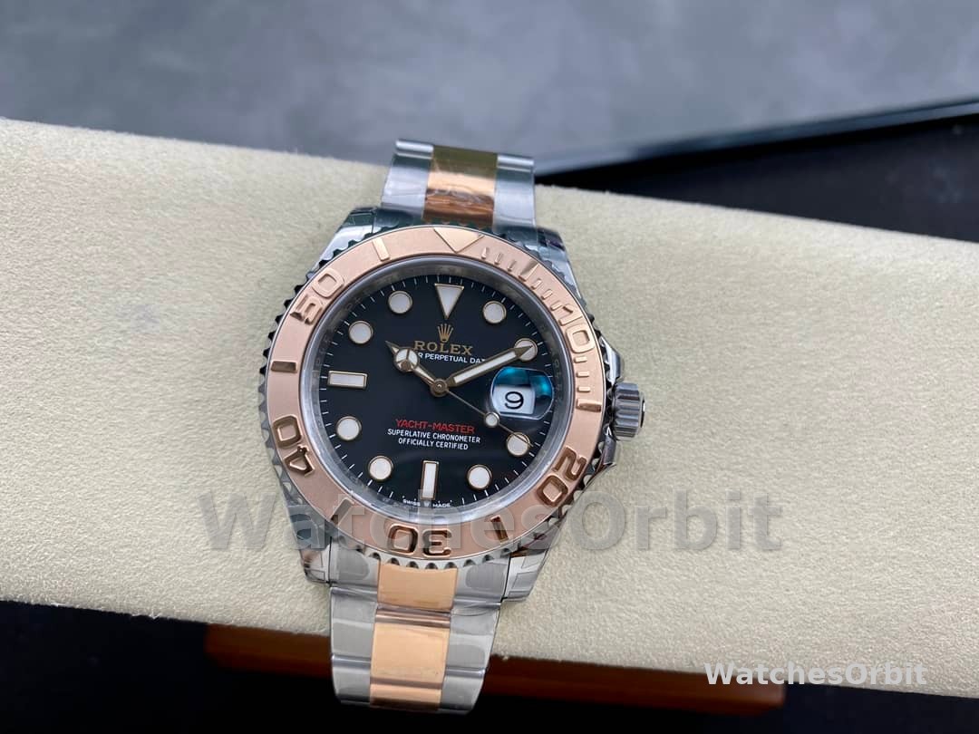 Rolex Yacht-Master 126621 EverRose Gold Black Dial 40MM Mens Replica Watch