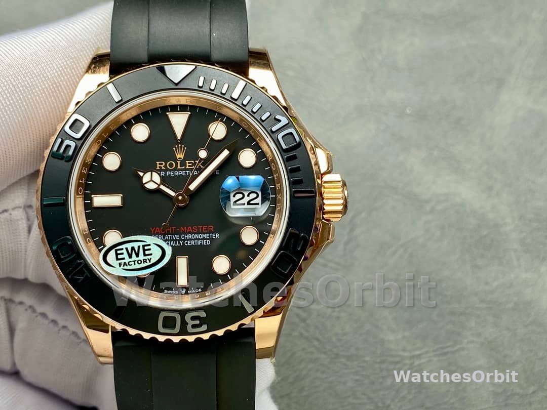 Rolex Yacht-Master 126655 40mm Automatic Black Dial 18kt Everose Gold Watch