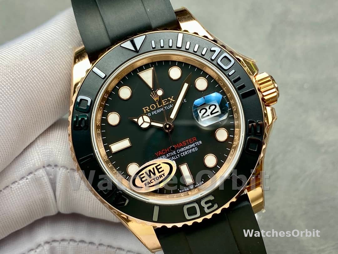 Rolex Yacht-Master 126655 40mm Automatic Black Dial 18kt Everose Gold Watch