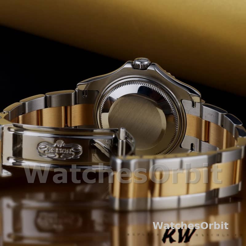 Rolex Yacht-Master 168623 Steel Yellow Gold Black MOP Dial 35MM Unisex Replica Watch