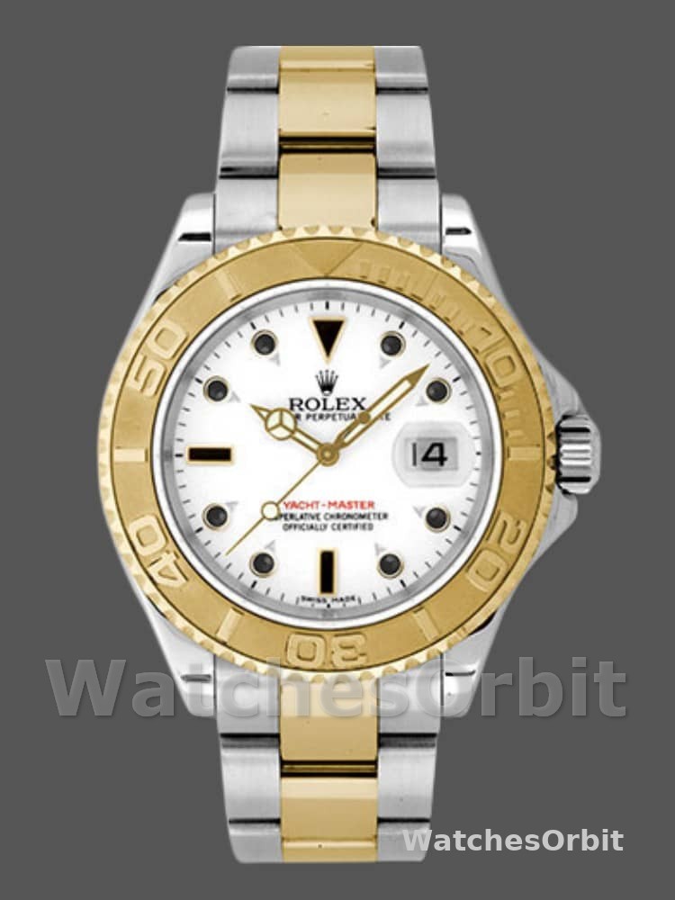 Rolex Yacht-Master 168623 Steel Yellow Gold White Dial 35MM Unisex Replica Watch
