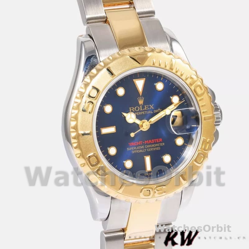 Rolex Yacht-Master 169623 Steel Yellow Gold Blue Dial 29MM Lady Replica Watch