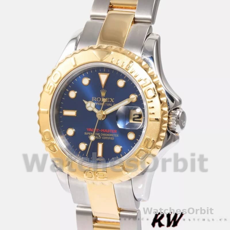 Rolex Yacht-Master 169623 Steel Yellow Gold Blue Dial 29MM Lady Replica Watch