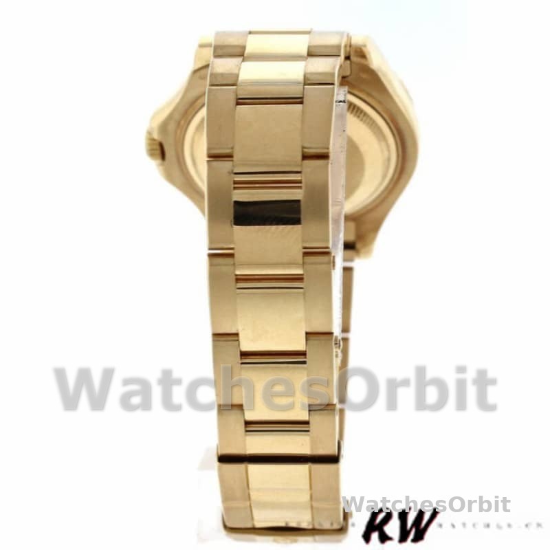 Rolex Yacht-Master 169628 Yellow Gold White Dial 29MM Lady Replica Watch