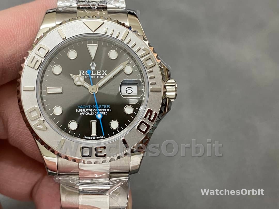 Rolex Yacht-Master 37 Automatic Slate Grey Dial Platinum Bezel Steel M268622 0002 Women's Watch