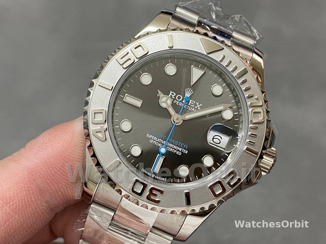 Rolex Yacht-Master 37 Automatic Slate Grey Dial Platinum Bezel Steel M268622 0002 Women's Watch
