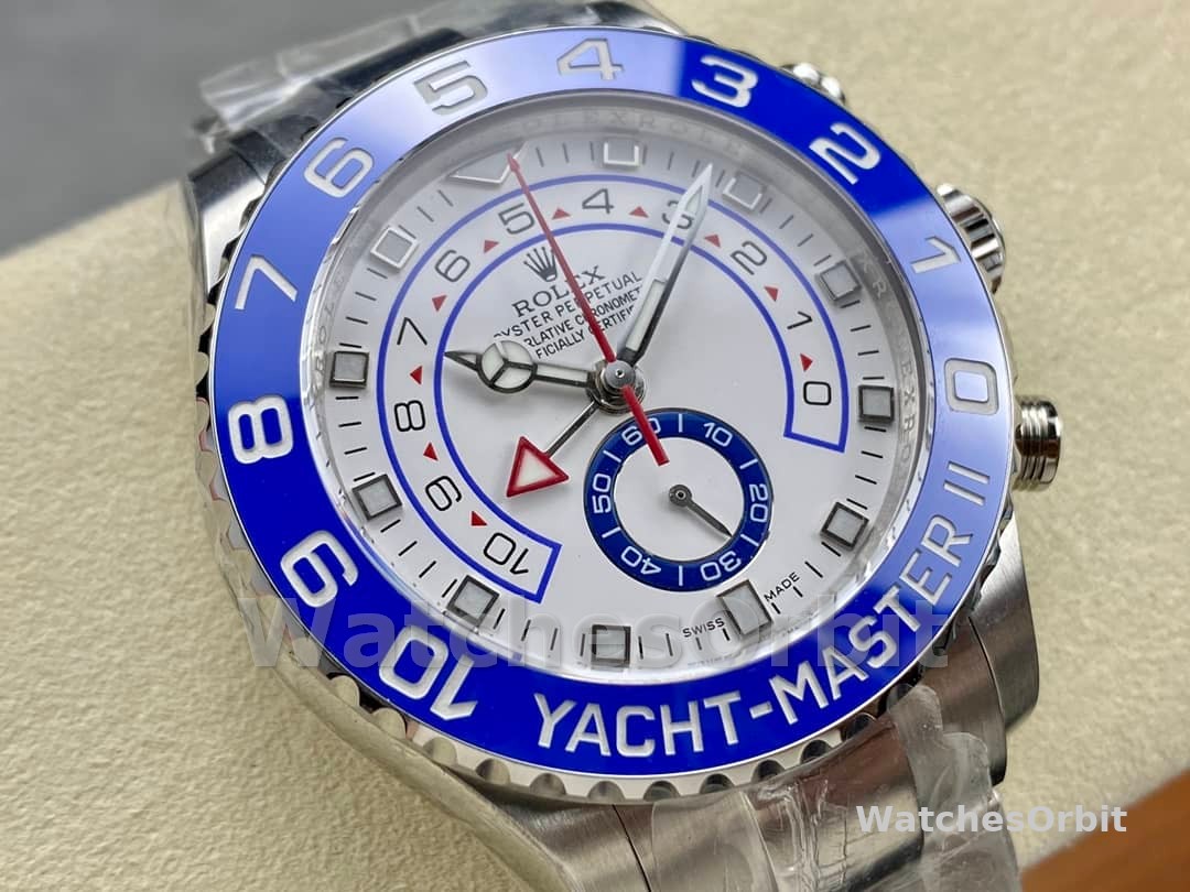 Rolex Yacht-Master II 116680 White Square Dial 44mm Mens Replica Watch