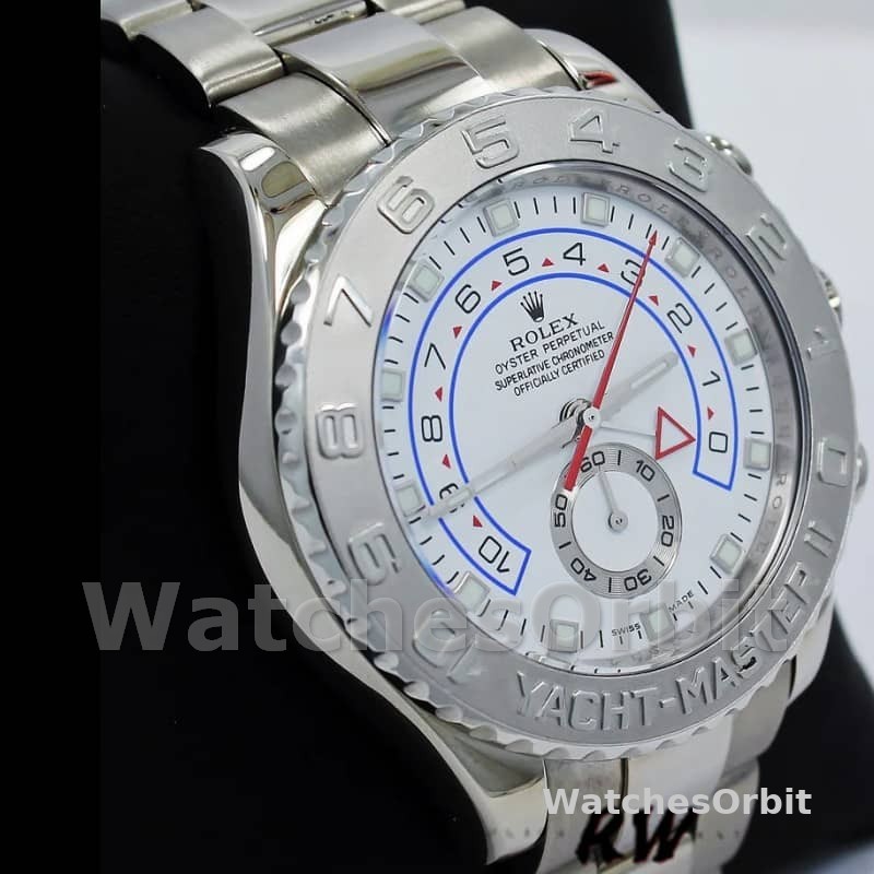 Rolex Yacht Master II 116689 White Dial Platinum 44mm Mens Replica Watch
