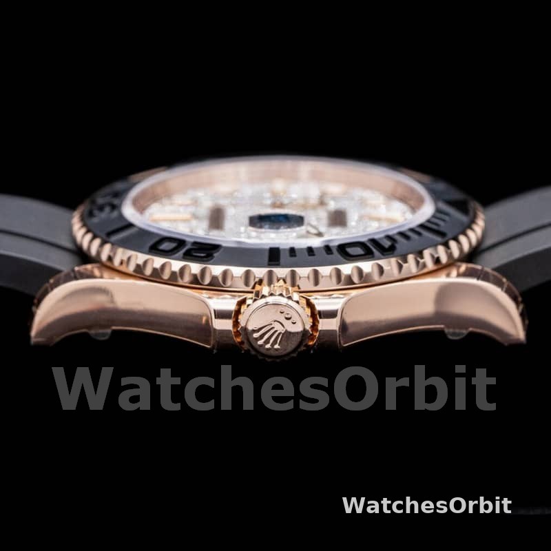 Rolex Yacht-Master II 126655 Diamond Pave Dial Rose Gold 40mm Mens Replica Watch