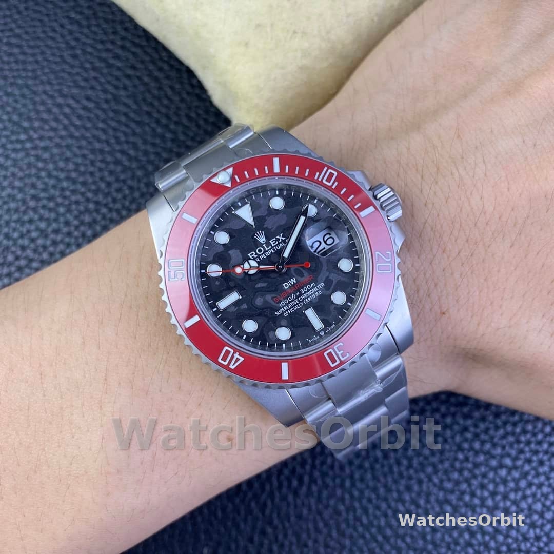 Rolex Submariner DIW Persimmon Orange Black Dial Ceramic Red Bezel 116610LN